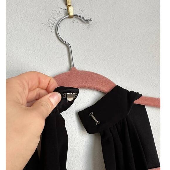 Vintage Y2K Studio Y Black Open Back Sleeveless Short Mini Dress Size Medium - Picture 6 of 11